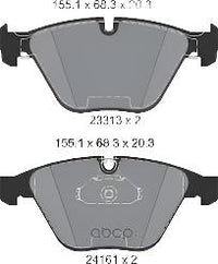 Front Brake Pad 2331303  P06081N 34112288870   Compatible With BMW 3 Series (E90) & 3 Convertible (E93) & Z4 Roadster (E89)