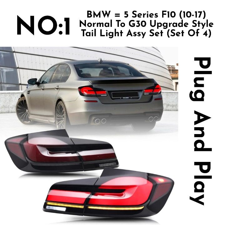 Upgrade Complete Tail Light Assy Set ( Upgrade Normal To G30 Latest Style) Plug And Play No Need To Change Bumper Compatible With BMW F10 (2011-17) Tag No.1