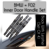 BMW 7 Series F01 leather inner door handle set compatible with F02, F03, F04 – luxury handle set with OEM fit and finish for 2008–2015 models

