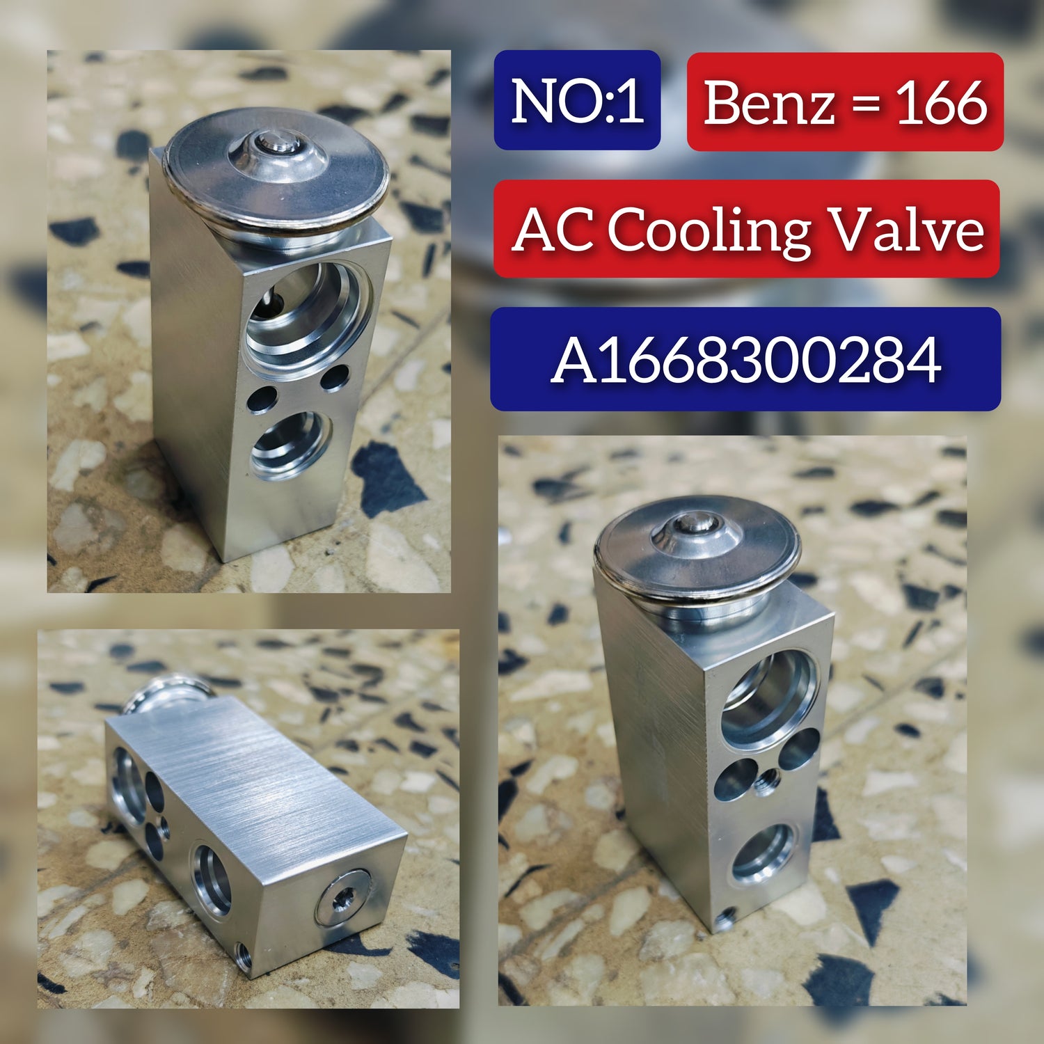 Expansion Valve A1668300284 1668300284 Compatible With MERCEDES BENZ GL-CLASS (X166) & GLE (W166) & GLE Coupe (C292) & GLS (X166) & M-CLASS (W166)