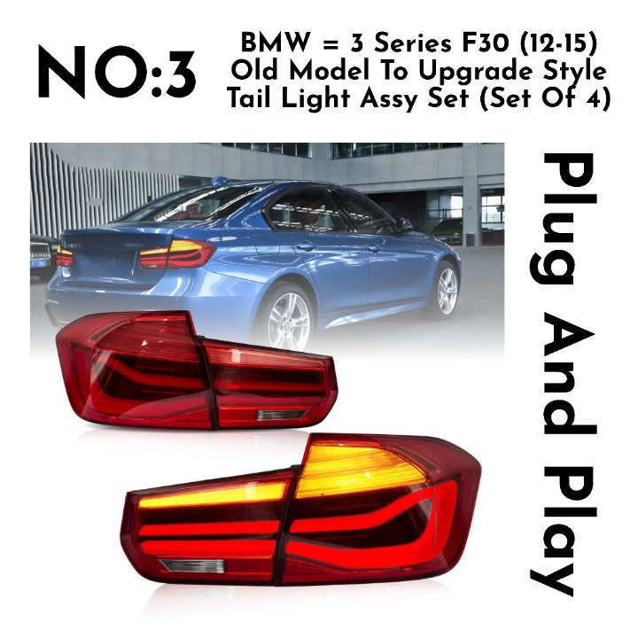 Upgrade Complete Tail Light Assy Set ( Upgrade Normal To LCI Model) Plug And Play No Need To Change Bumper Compatible With BMW F30 (2012-15) Tag No.3