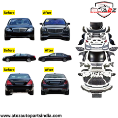 Complete Convertion Body Kit Compatible With Mercedes Benz S Class W221 (2006-2014) Upgrade Το  Mercedes Benz S Class W222 Lci Maybach  (Shipping Cost Not Included In Price)