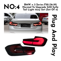 Upgrade Complete Tail Light Assy Set (Upgrade Normal To G30 Latest Style) Plug And Play No Need To Change Bumper Compatible With BMW F30 (2016-18) Tag No.4