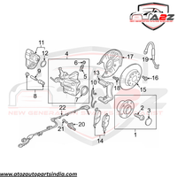 Rear Left/Right ABS Wheel Speed Sensor Black WHT003864 WHT003864D Compatible With AUDI A3 Convertible (8V7, 8VE) | A3 / S3