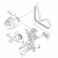Belt Tensioner With Pulley 06J903133A 06J903133D 06J260849D Compatible With AUDI A3 (8P1) | A3 / S3 & TT (8J3)