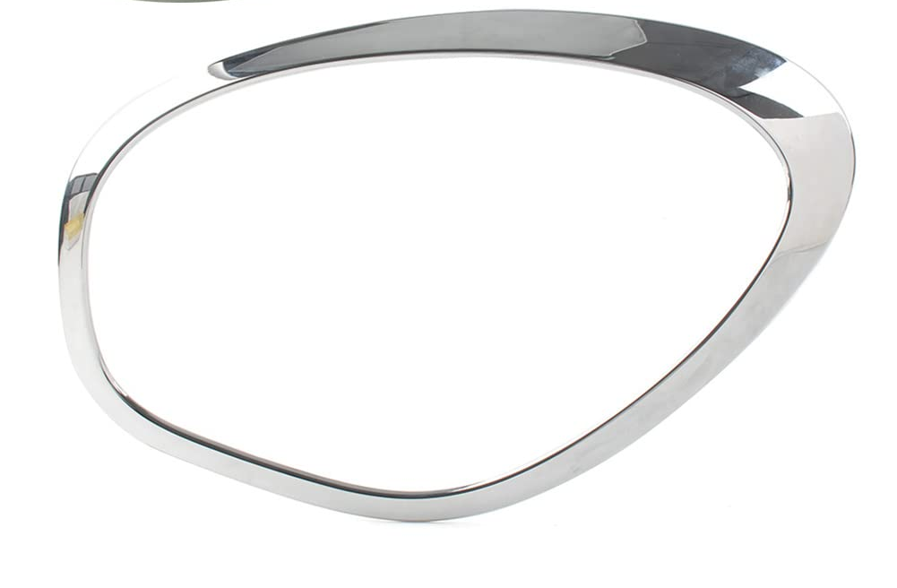 Headlight Chrome Bezel Ring Trim Left 51139801573 & Right 51139801574 Compatible With MINI MINI COUNTRYMAN (R60) (Glossy Silver 2011-2016) Tag No.1
