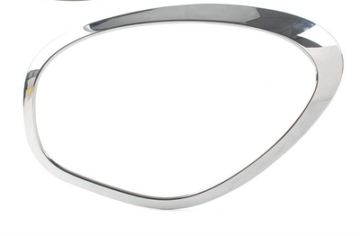Headlight Chrome Bezel Ring Trim Left 51139801573 & Right 51139801574 Compatible With MINI MINI COUNTRYMAN (R60) (Glossy Silver 2011-2016) Tag No.1