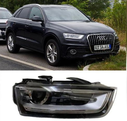 Headlight Headlamp Left 8UD941005  & Right 8UD941006 (With Blaster) Compatible With AUDI Q3 2010-2015