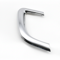 Interior Door Handle Surrounding Cover Trim  Silver Chrome  Left LR076101 & Right LR076102 Compatible With Land Rover Discovery (2015-2019)