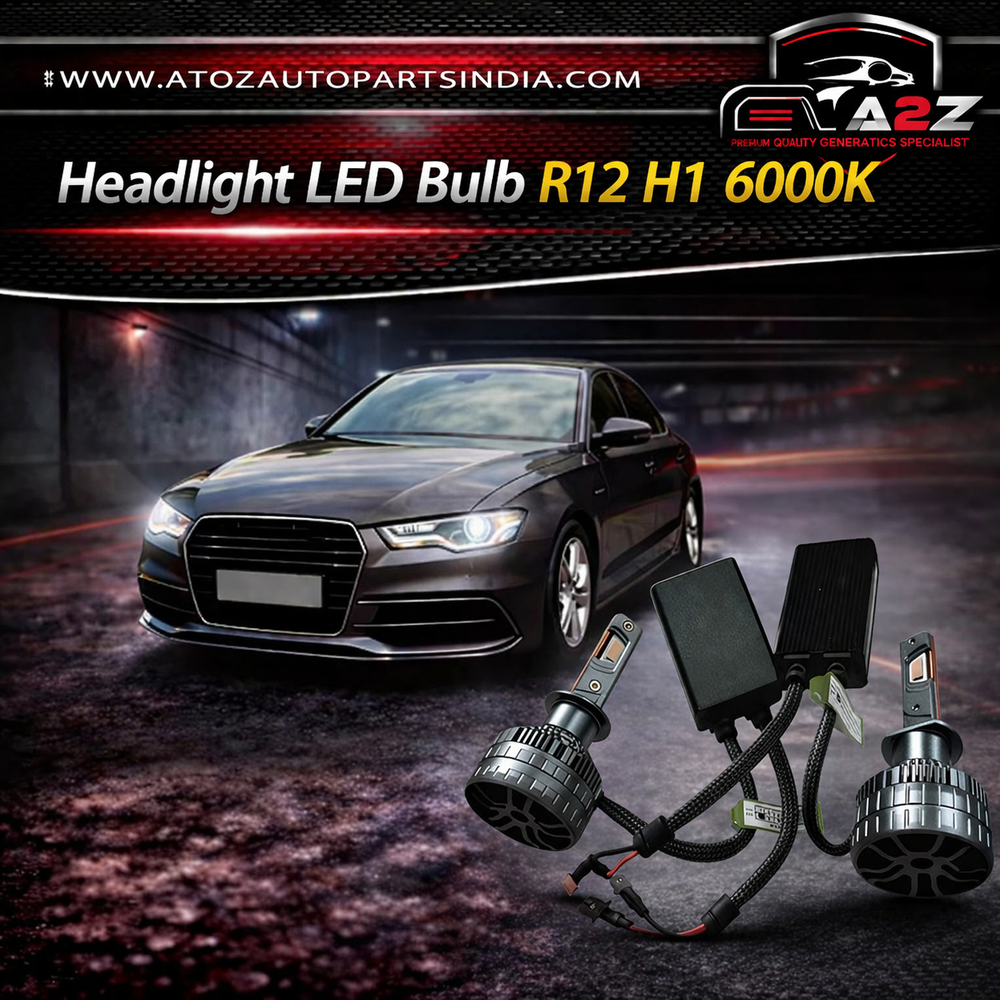 Headlight LED Bulb R12 H1 6000K (Pack of 2) Tag No.4