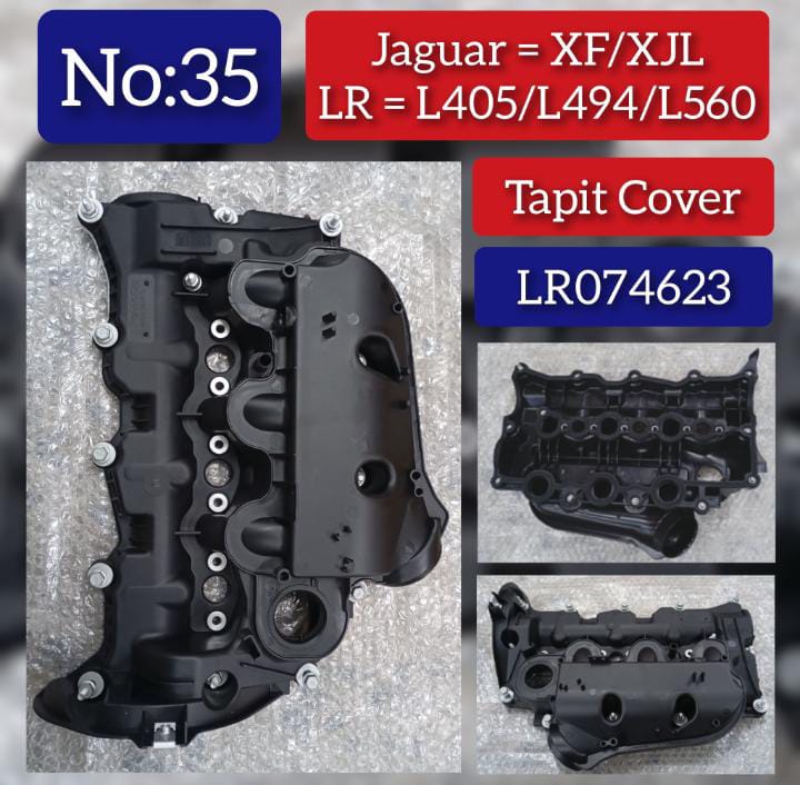 Tappet Cover Packing (Engine Valve Cover Gasket) LR074623 LR019611 LR029146 LR057380 JDE10718 JDE38263  Compatible With LAND ROVER DISCOVERY IV (L319) | LR4 & DISCOVERY V (L462) & RANGE ROVER IV (L405) & RANGE ROVER SPORT I (L320) Tag No.35
