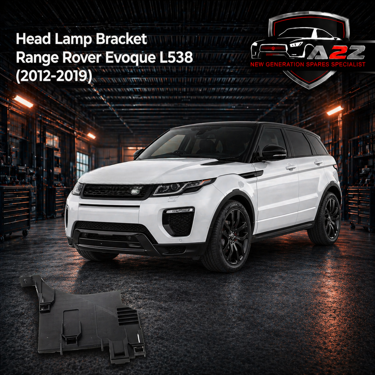 Headlight Bracket Right LR025744 & Left LR044484 Compatible With Land Rover Range Rover Evoque - L538 (2012-2019) Tag No.3153