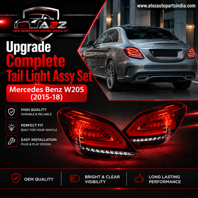Upgrade Complete Tail Light Assy Set (Upgrade Normal To LED Upgrade) Plug And Play No Need To Change Bumper Compatible With Mercedes Benz W205 (2015-18) Tag No.7