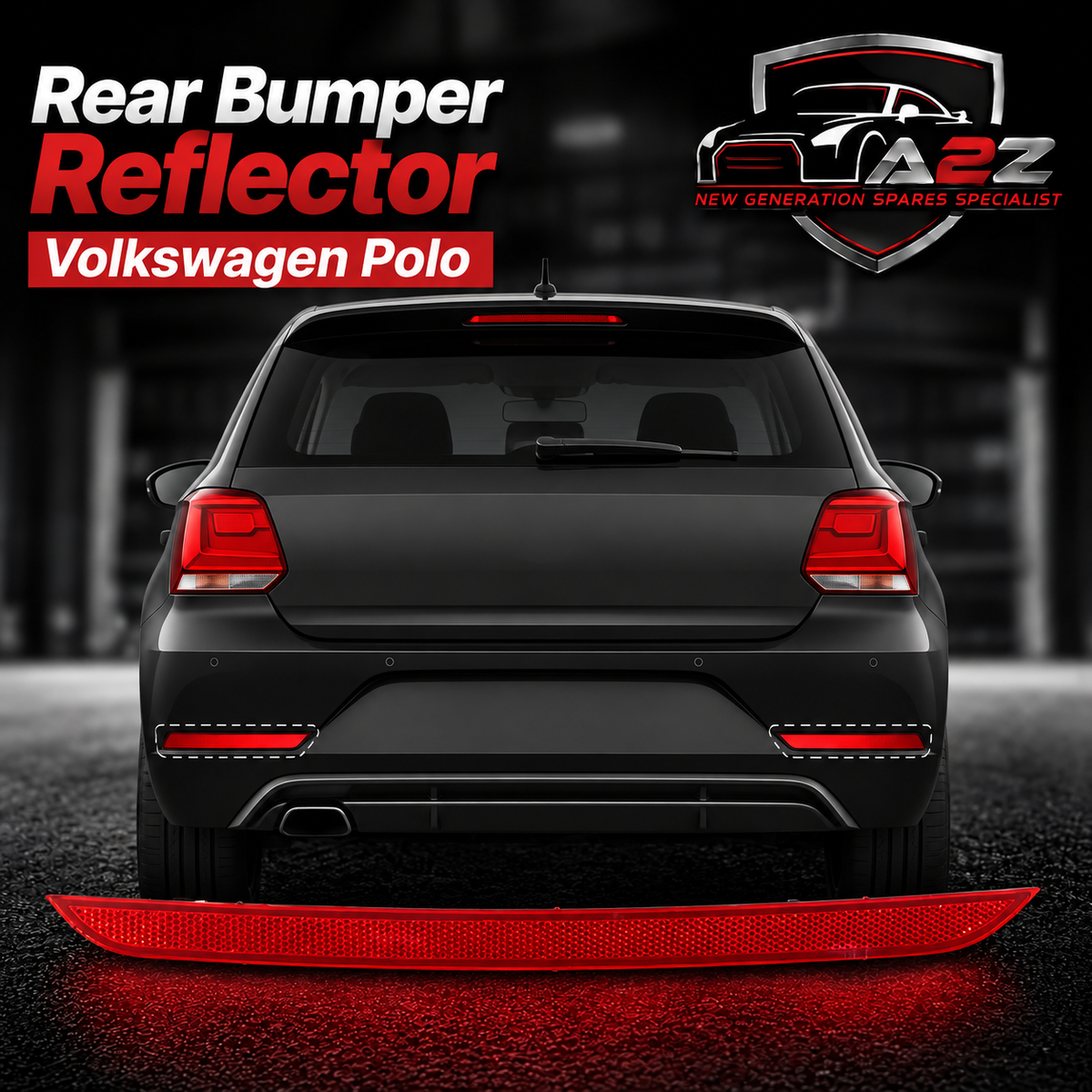 Rear Bumper Reflectoe Set Left 51941876 & Right 51941875 Compatibvle With Volkswagen Polo