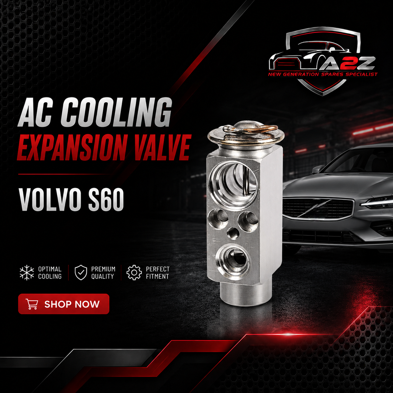 AC Cooling Expansion Valve 30733930 30767018 31267504 31291817 Compatible With VOLVO Volvo XC60 & VOLVO S80 II (124) & Volvo S60 Tag No.308