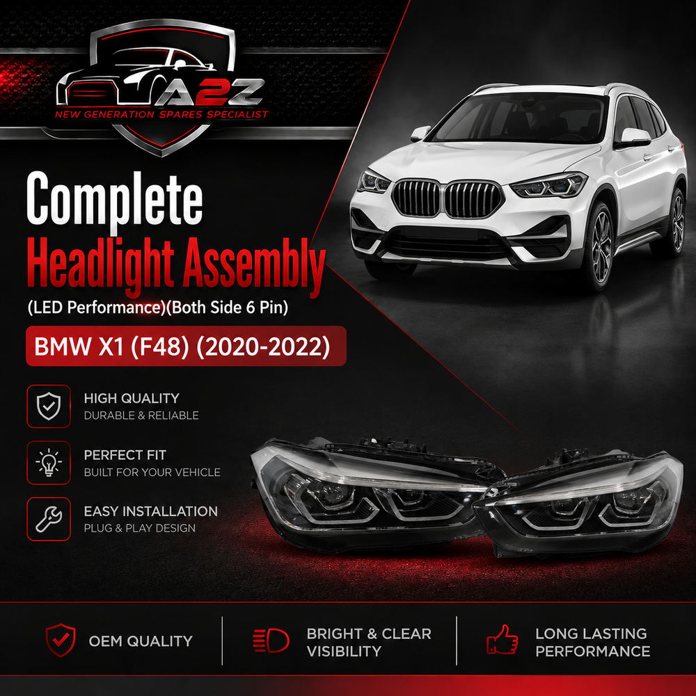 Complete Headlight Assembly (LED Performance) Left 63117428735 & Right 63117428736 (Both Side 6 Pin) Compatible With BMW X1 (F48) (2020-2022) Tag No.71