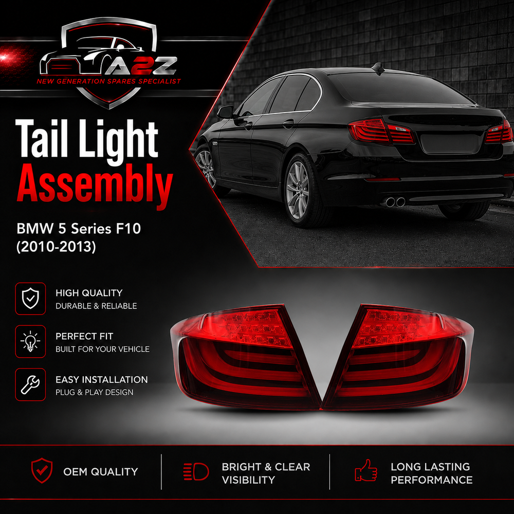 Tail Light Rear Lamp Compatible With BMW 5 Series F10 (2010-2013) Tail Light Rear Lamp Left 63217203229 & Right 63217203230 Tag-TLB-56