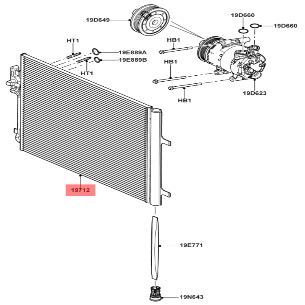 AC Condenser LR000566 LR023921 Compatible with LAND ROVER DISCOVERY SPORT (L550) & FREELANDER 2 (L359) | LR2 & RANGE ROVER EVOQUE (L538)