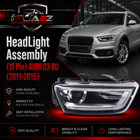 Complete Headlight Assy Set Right 8U0941006 & Left 8U0941005 Both Side (11 Pin) Compatible With AUDI Q3 8U (2011-2015) Tag No.151