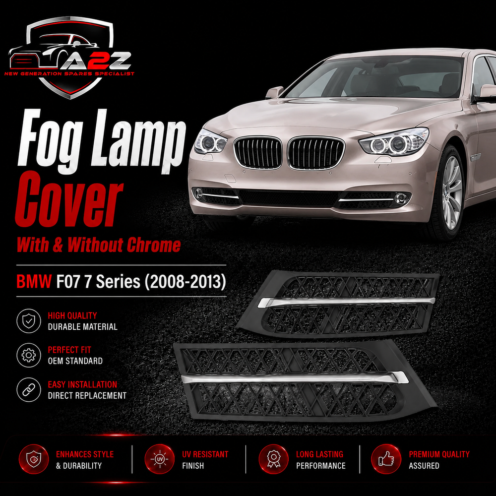 Fog Lamp Cover Without Chrome Left 51117200733 & Right 51117200734 Compatible With BMW F07 7 Series (2008-2013) Tag No.501
