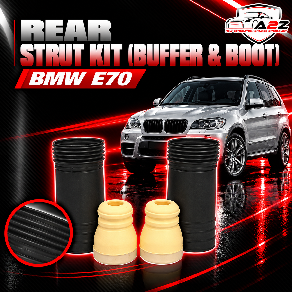 Rear Strut Kit (Buffer & Boot ) 33526776132 33536773060 33526776399 33526776557 Compatible With BMW E70