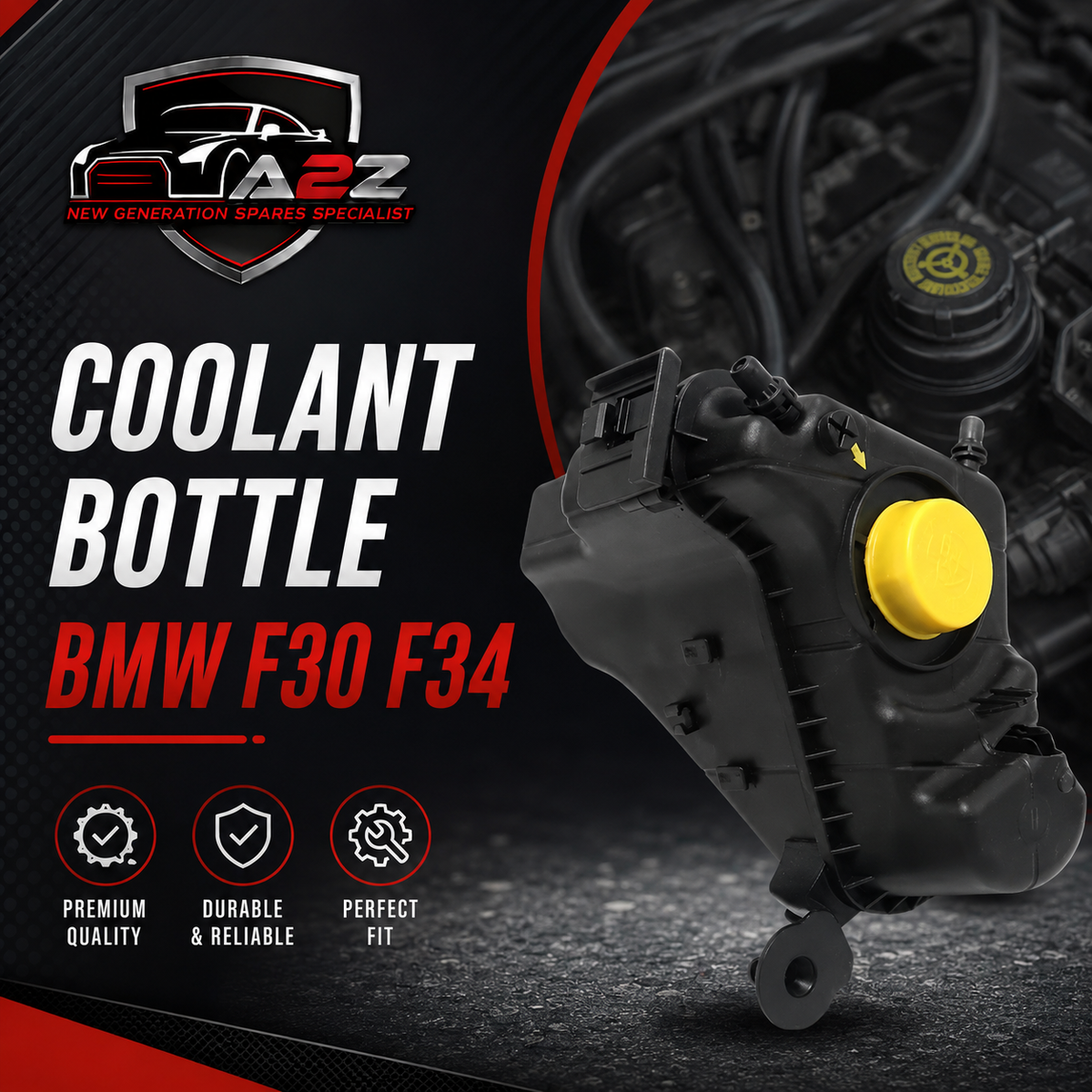 Coolant Bottle 17138677649 17138617044 8617044 8677649 For BMW 3 Series F30 F34 Tag-B-69