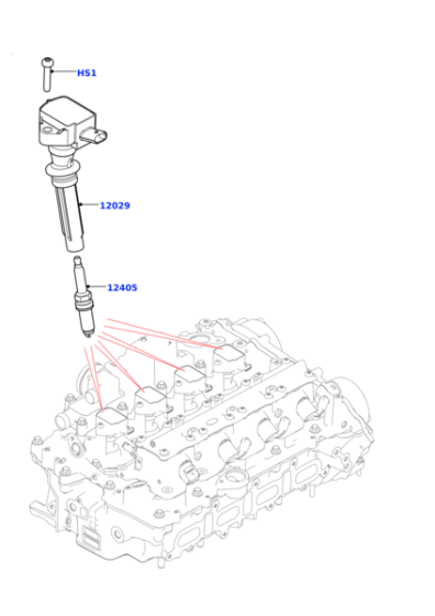 Ignition Coil LR091616 Compatible With DEFENDER Station Wagon (L663) DISCOVERY SPORT (L550) DISCOVERY V (L462) RANGE ROVER EVOQUE (L538)
