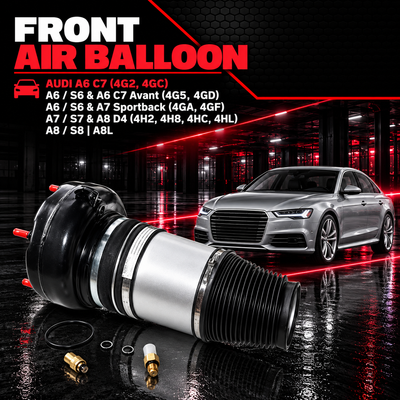 Front  Air Balloon 4H0616039AD Compatible With AUDI A6 C7 (4G2, 4GC) | A6 / S6 & A6 C7 Avant (4G5, 4GD) | A6 / S6 & A7 Sportback (4GA, 4GF) | A7 / S7 & A8 D4 (4H2, 4H8, 4HC, 4HL) | A8 / S8 | A8L