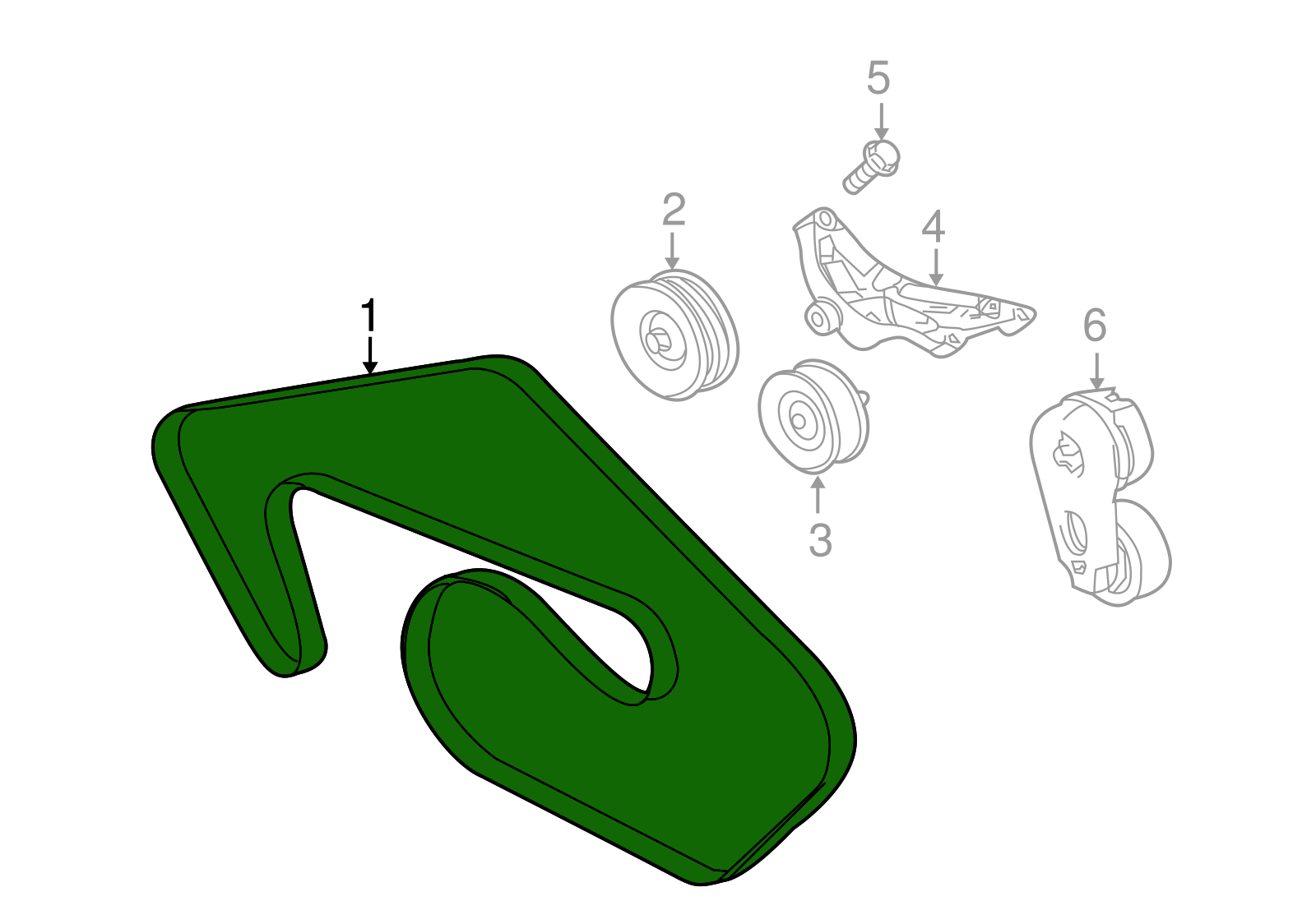 Drive Belt T2R10142 Compatible With JAGUAR F-TYPE Convertible & (X152) F-TYPE Coupe (X152) & AUDI A4 B8 (8K2) | A4 / S4 & A6 C6 (4F2) | A6 / S6