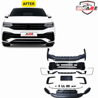 Front Bumper Body Kit Compatible With Vw Volkswagen Tiguan 2021-2023 Upgrade To R Line Style (Shipping Cost Not Included In Price)
