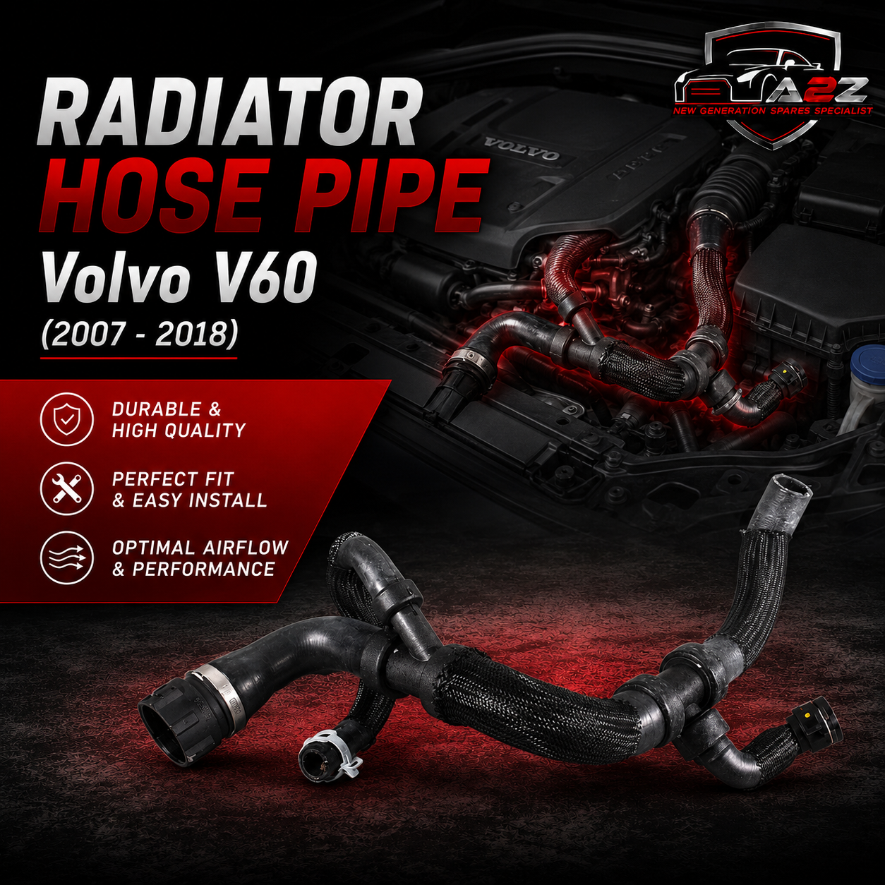 Radiator Hose Pipe 31355201 Compatible With Volvo V60 Tag No:715