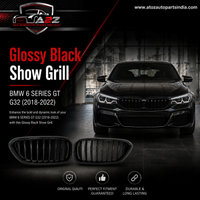 Glossy Black Show Grill Left 51712445002 & Right 51712445003 Compatible With BMW 6 SERIES GT G32 (2018-2022) Tag No.102