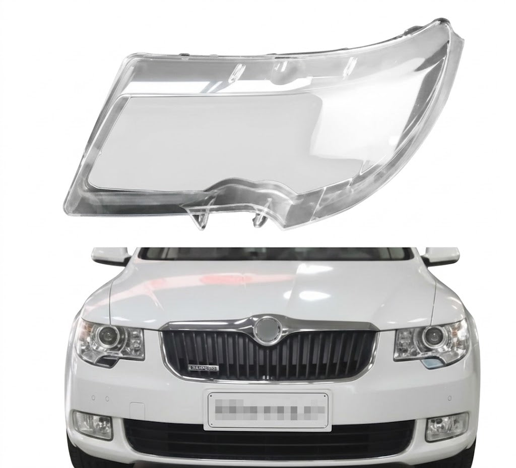 Front Headlight Glass Compatible With Skoda Superb 2009-2012