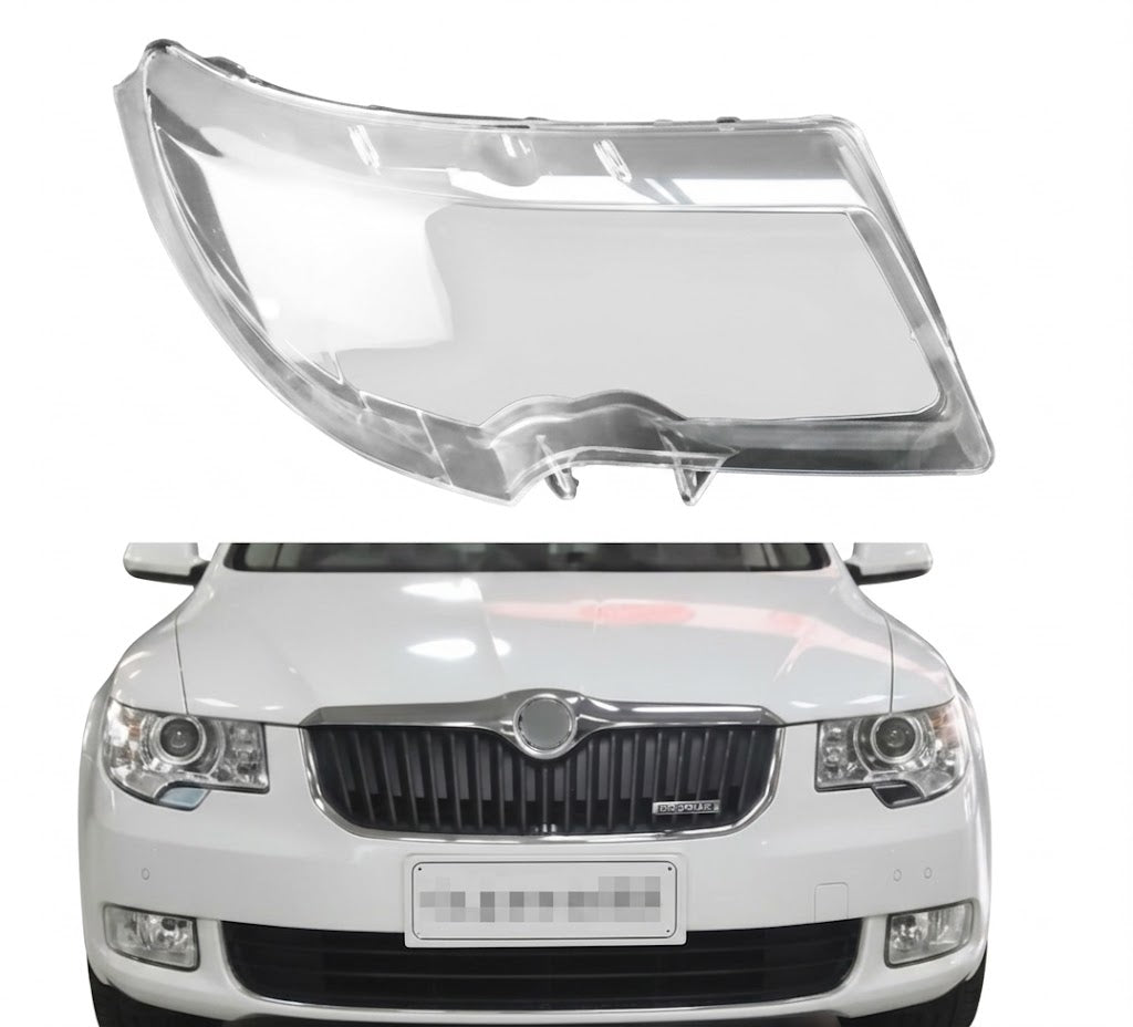 Front Headlight Glass Compatible With Skoda Superb 2009-2012