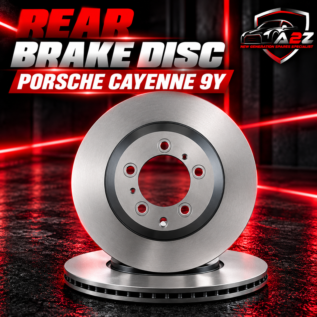 Rear Brake Disc Set 09C98821 9Y0615601 Compatible With PORSCHE CAYENNE 9Y