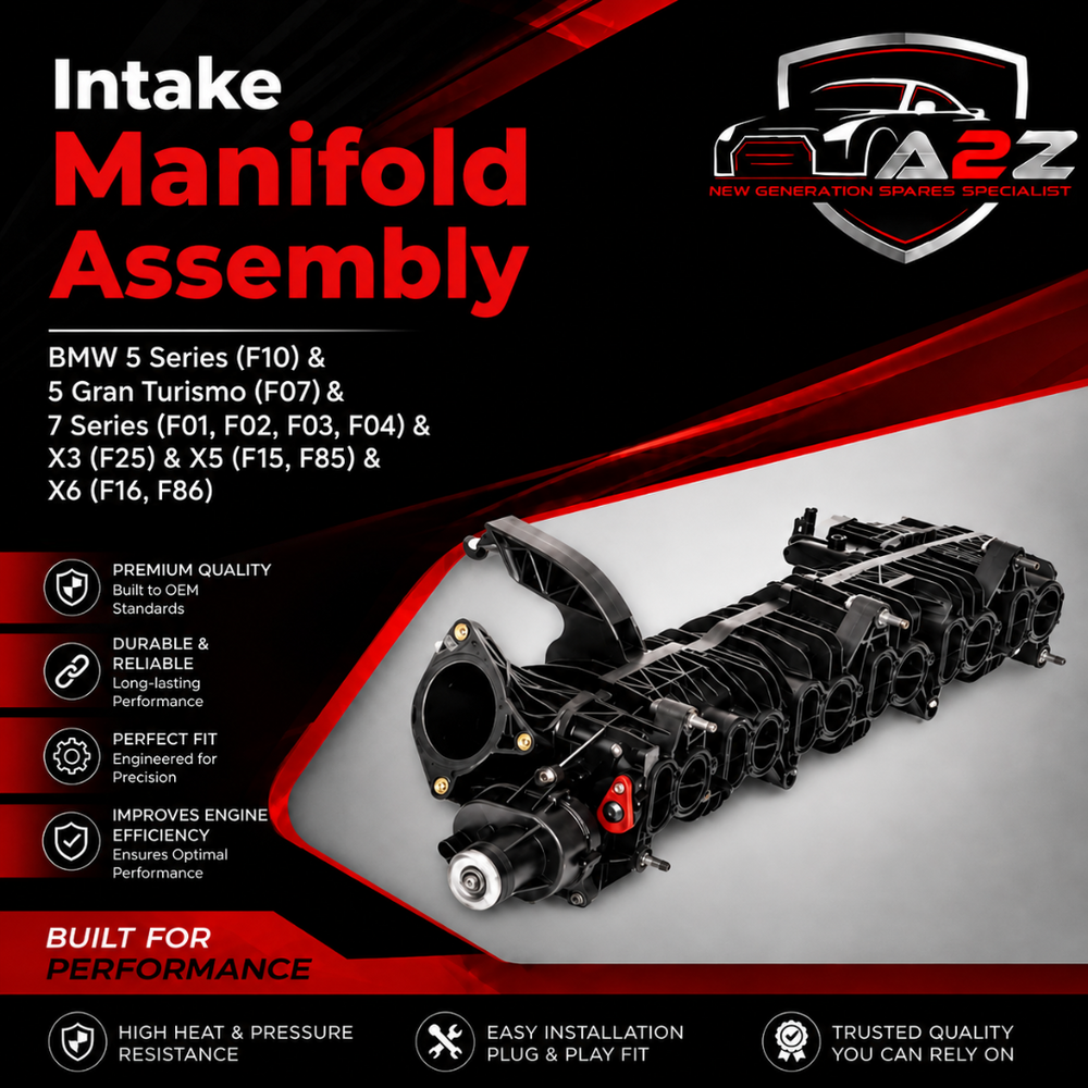 Intake Manifold Assembly 11617811909 7811909 Compatible With BMW 5 Series (F10) & 5 Gran Turismo (F07) & 7 Series (F01, F02, F03, F04) & X3 (F25) & X5 (F15, F85) & X6 (F16, F86)