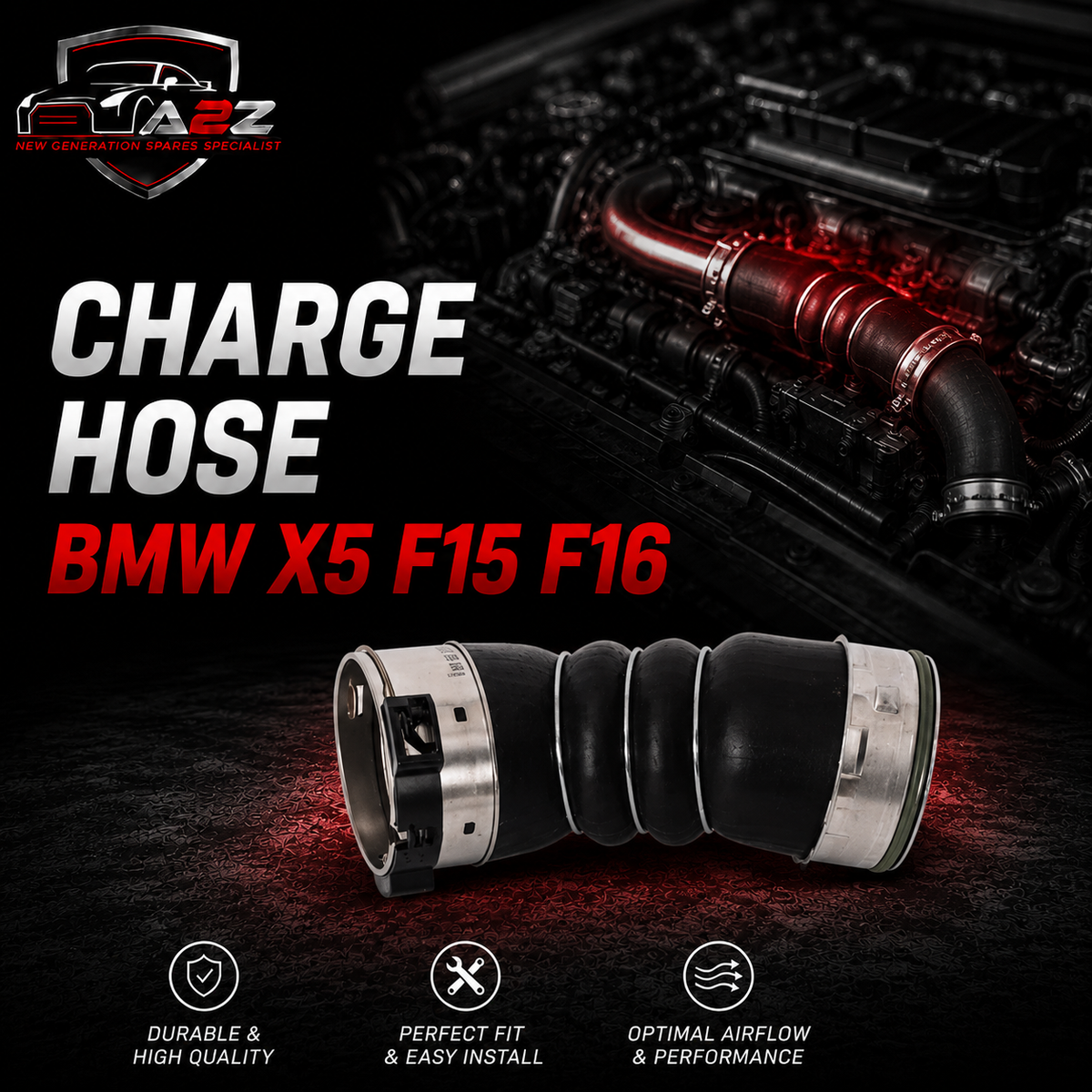 Charge Air Hose 11617823236 Compatible With BMW X5 F15 F16
