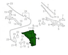 Wiper Bottle 8T0955453C 8T0955453A Compatible With AUDI A4 B8 (8K2) | A4 / S4 (2009-2015) Tag No.100