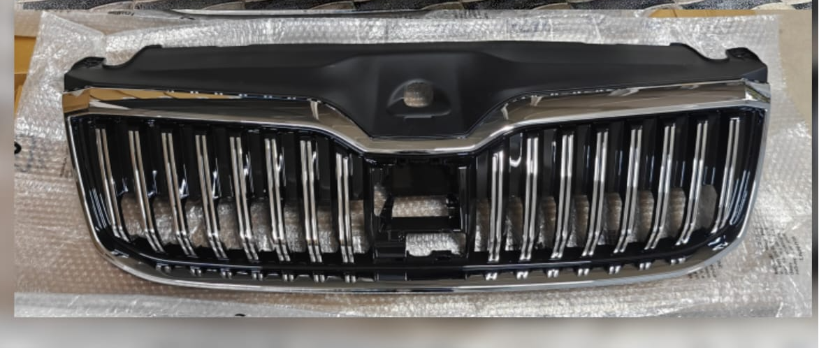 Full Chrome Show Grill With Camera Hole 3V0853653G 3V0853761B 3V0853343A Compatible With Skoda Superb (2019-2024) Tag No.64