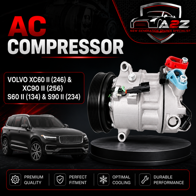 AC Compressor 36010254 31332528 31404446 Compatible With VOLVO XC60 II (246) & XC90 II (256) S60 II (134) & S90 II (234)