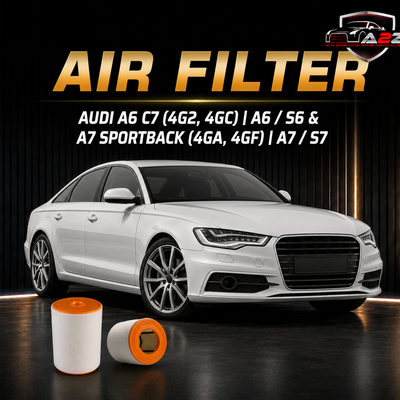 Air Filter - 4G0133843 & E1054L & LX2049 4GD133843 Compatible With AUDI A6 C7 (4G2, 4GC) | A6 / S6 & A7 Sportback (4GA, 4GF) | A7 / S7  Tag : 146