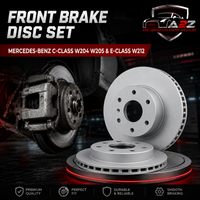 Front Brake Disc Set A2044210712 A2044212512 A2124211312 Compatible With MERCEDES-BENZ C-CLASS W204 W205 & E-CLASS W212
