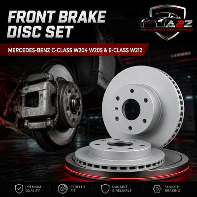Front Brake Disc Set A2044210712 A2044212512 A2124211312 09B28041 Compatible With MERCEDES-BENZ C-CLASS W204 W205 & E-CLASS W212