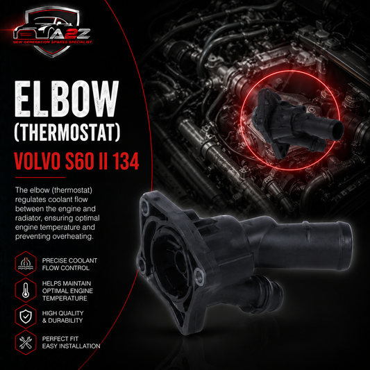 Elbow (Thermostat) 31686046 31474800 31293767 Compatible With VOLVO S60 II 134 Tag-E-115