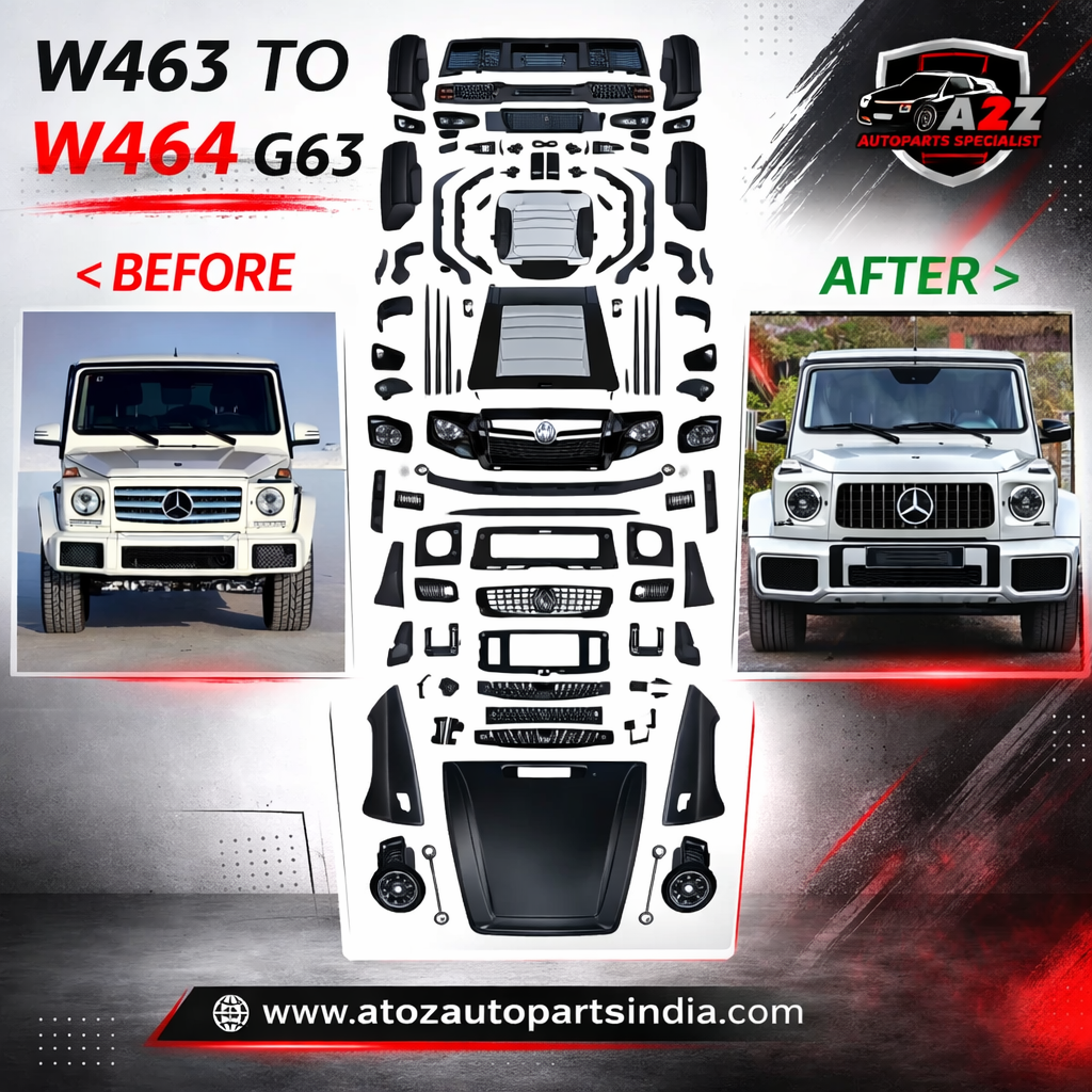 A To Z Compatible With Mercedes Benz G Class G Wagon W463 (2007-2018) Upgrade Facelift Convert To 2025 W465 Amg G65 G63 Conversion Body Kit Bumper Headlight Taillight Hood CC-9742 (Shipping Cost Not Included In Price)