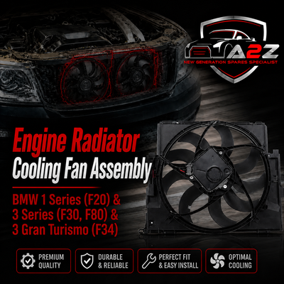 Engine Radiator Cooling Fan Assembly 17428641963 17427600557 17426600558 17428621191 17427640509  Compatible With BMW 1 Series (F20) & 3 Series (F30, F80) & 3 Gran Turismo (F34)
