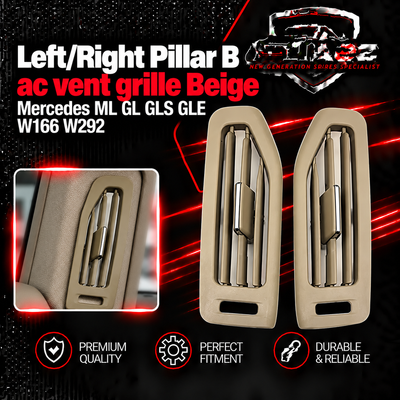 Left/Right Pillar B ac vent grille Beige  1668300954 8N84 Compatible With Mercedes ML GL GLS GLE  W166 W292