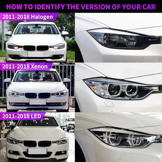 Complete Headlight Assy Set (Upgrade To Lasor Type) Plug And Play No Need To Change Bumper Compatible With BMW F30 (2011-18) Tag No.1
