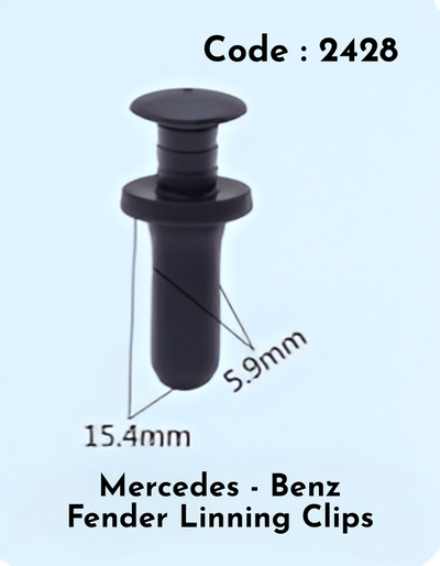 Fender Linning Clips (Set Of 10) Code:2428 Compatible With Mercedes Benz