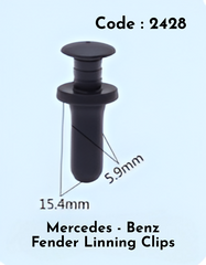 Fender Linning Clips Compatible With Mercedes Benz (Set Of 10)